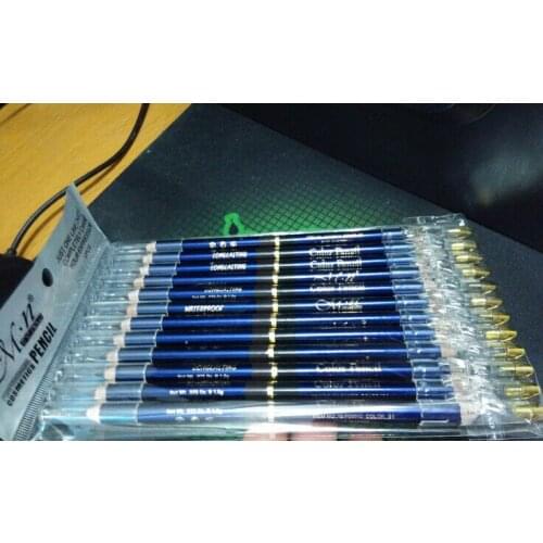 Long Lasting Eyeliner Pencil M.N Eye Liner Cosmetics Black & Coffee 2 colors in 1 Pencil 360pcs/lot DHL free Eyeliner Makeup