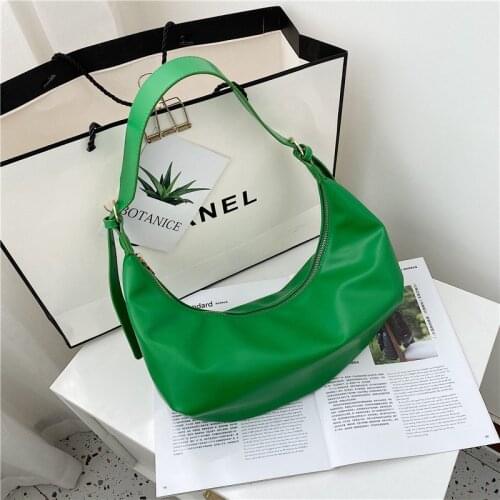 Shoulder Bags For Women Fashion Green Dumplings Crossbody Handbag High-Capacity Soft Leather Leisure Tote Female Designer Bag