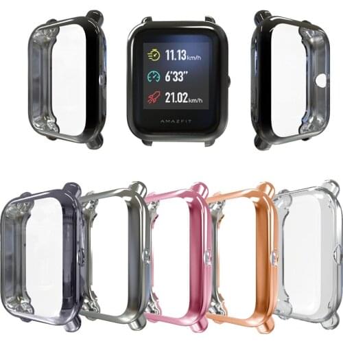 Protective Electroplated Slim TPU Protector Case Cover for Huami Amazfit Bip Lite 1S U