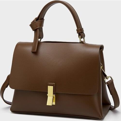 Womens Shoulder Bags Sac A Main Female High Quality Leather Handbags Women Crossbody Shopping Bag Double Zip Bag Retro C1606