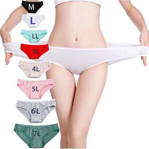 2020 Wholesale 10Pcs/lot Low-Rise G-String RC Cotton Underwears Women Panties Plus Size 7XL Lingerie Intimates Womens Briefs