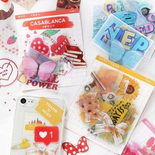 40 pcs /Pack Beautiful Life Decorative Notebook Diary Decoration Bullet Sticker