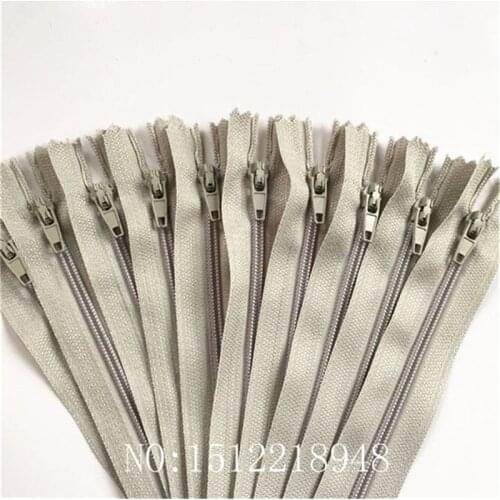 50pcs ( 8 Inch ) 20cm Beige Nylon Coil Zippers Tailor Sewer Craft Crafters &FGDQRS #3 Closed End