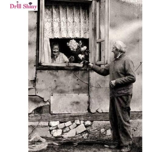 5D Diamond full diamond embroidery DIY house diamond painting cross stitch crystal round Love Old Couple picture of rhinestones