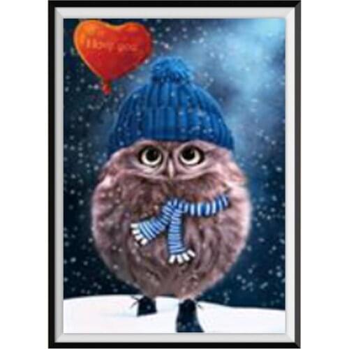 5D DIY Diamond Painting Animal Mosaic Owl Imitation Cross Stitch Mosaic Home Decoration Wall Sticker