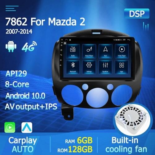 Android 10 Car Radio Multimedia DVD Player IPS For Mazda 2 Mazda2 2007 2008 2009 2010 2011 2012 2013 2014 GPS Navi 2din DSP Auto