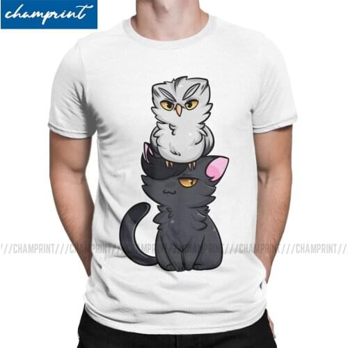 Owl And Pussycat T-Shirt Men Haikyuu Anime Bokuto Volleyball Manga Funny Pure Cotton Tees Round Collar T Shirts New Arrival Tops