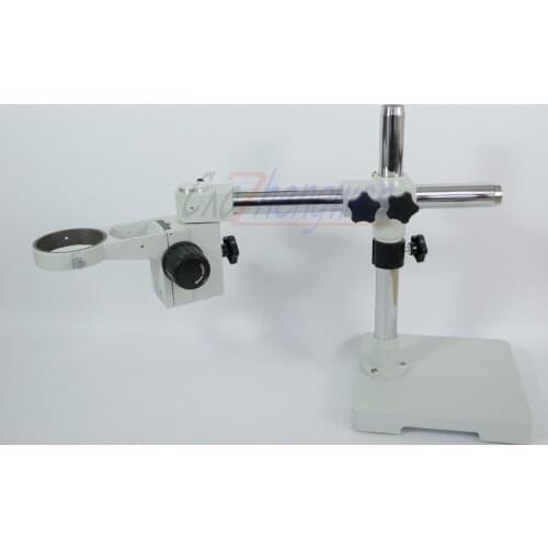 FYSCOPE Single Arm Boom Stand for Stereo Microscopes - Steel Arm, Tube Mount , 76mm Focus Block