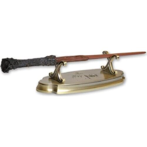 Harries Magic Wands Holder Home Display Models Potter Golden Alloy Action Figure Gift Kids Toys