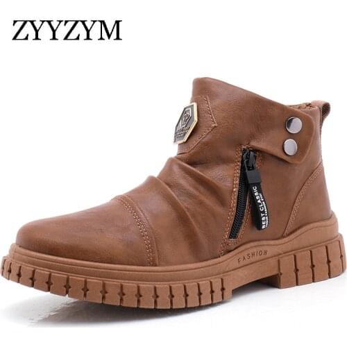 Martin Boots Men 2021 Autumn New Fashion Trend High Top British Work Clothes Outdoor Shoes