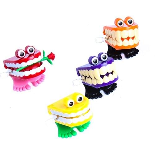 Wholesale price Toys Creative Dental Gift spring Plastic Toys Jump Teeth Chain for Children Dental Toys