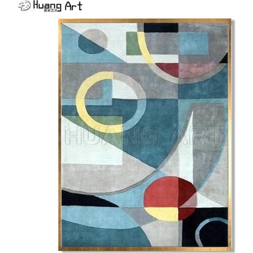 Hand-painted High Quality Modern Abstract Oil Painting on Canvas for Room Wall Decor Innovative Geometric Figure Oil Painting
