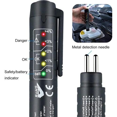 Universal Car Brake Fluid Tester Diagnostic Tools Accurate Oil Quality 5 Leds Auto Vehicle Brake Fluid Testing Tool Hot