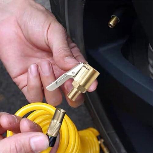 Car Truck Brass Air Pump Chuck Tyre Valve 8mm Pump Valve Clip Clip Clamp Connector Adapter