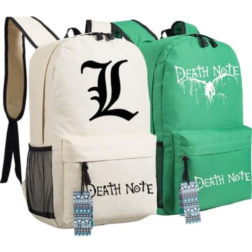 Anime DEATH NOTE Killer Ryuuku Women Backpack Mochila Feminina Canvas School Bags for Teenagers Travel Bagpack Cartoon Bookbag