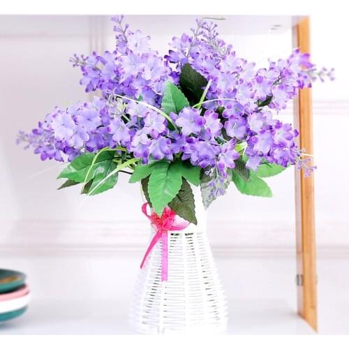1 Bouquet Artificial Plant Provence Lavender Flowers High Quality Crafts Flower Wall Decoration Home Living Room Wedding Decor