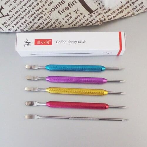 1PC Barista Tool Stainless Steel Coffee Stencils Latte Foam Spatula 1PC Coffeeware DIY Coffee Art Needle