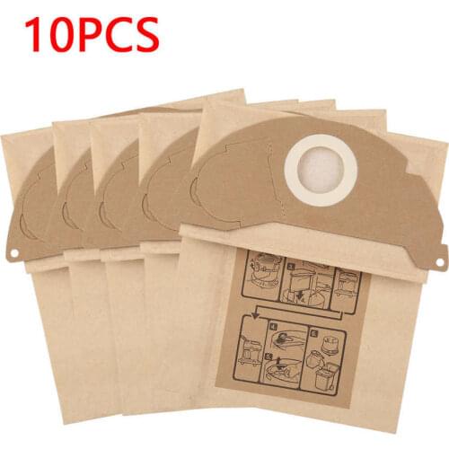 10Pcs/Set Vacuum Cleaner Paper Garbage Dust Bags for KARCHER WD2250 A2004 A2054 MV2 Vacuum Cleaner Machine Accessory