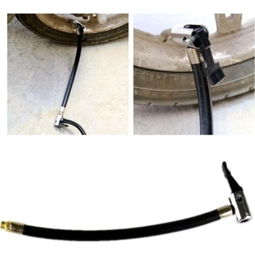 2pcs Replacement Air Pump Extension Rubber Hose Inflator Tube Pipe Cord (Black)