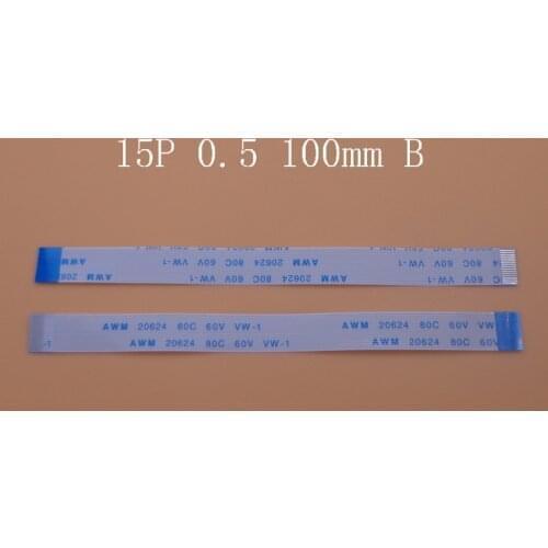 20pcs New Type B 10cm 100mm FFC FPC 15pin 0.5 pitch Flat Ribbon Flex Cable 15 pins 20624 AWM 80C VW-1 60V Power Button