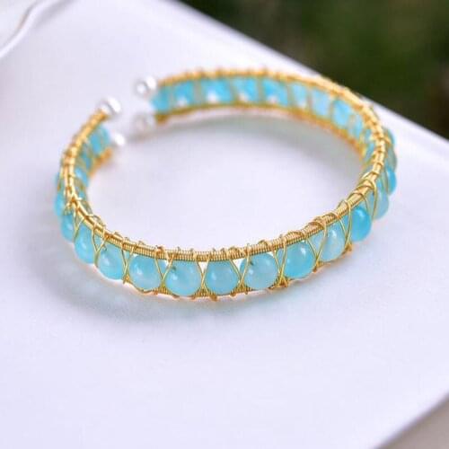 2021 New 14kgf 100% Natural Amethyst Bead Bracelets & Bangles Bracelets For Women Fine Jewelry