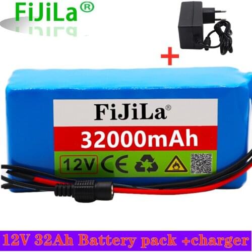 32000mAh 12V Battery pack Large capacity 3s8p 12V 18650 lithium battery protection board 12v 32000mAh capacity+Charger