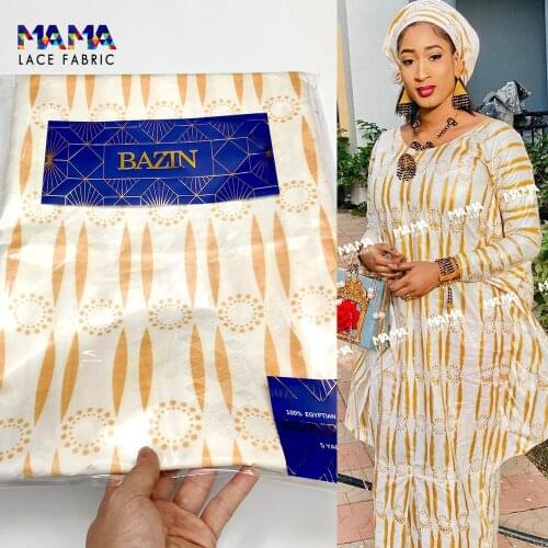 5 Yards Jacquard Guinea Senegal Bazin Riche Fabrics For Nigerian African Wedding Bride Laces Team Basin Riche Material
