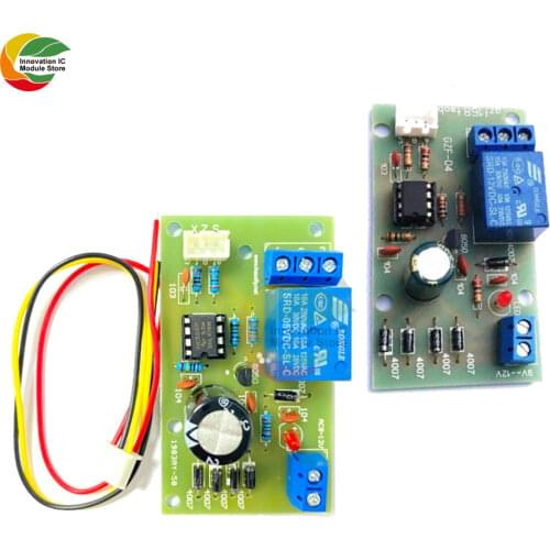 Ziqqucu 12V Water Level Controller Module Liquid Detection Sensor Device Control Board Low Power Without Line Probe