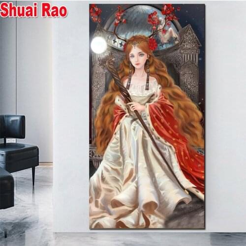 Diamond embroidery pretty princess girl diamond mosaic diamond painting full square round drill stitch cross,Cartoon Gift