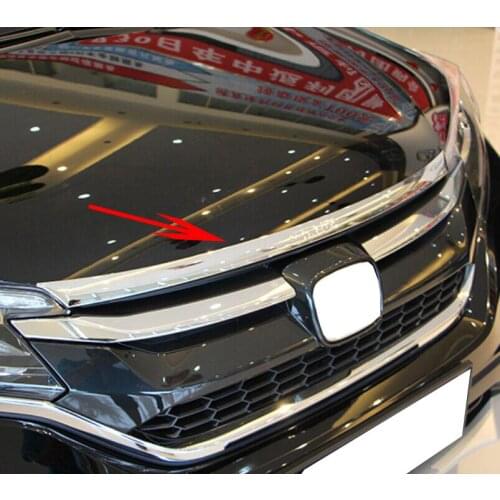 For Honda CR-V CRV 2015 2016 ABS Chrome Front Hood Bonnet Grill Grille Around Trim Molding