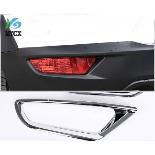 For Mazda CX-3 CX3 2016 2017 2018 Chrome Rear Reflector Fog Light Lamp Foglight Cover Trim Bumper Molding Frame Bezel Decoration