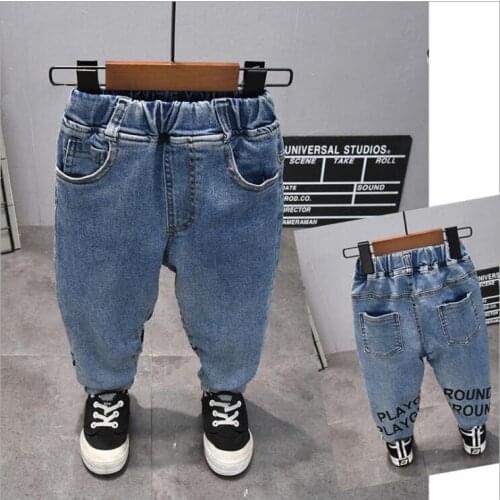 Spring and Autumn Kids Boys Jeans Fashion Clothes Classic Pants Denim Clothing Children Baby Boy Casual Bowboy Long Trousers