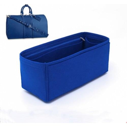 2021 new Felt travel liner bag keepalls 45 50 55 60 with zip support bag lined compartment storage bag Large-capacity bag
