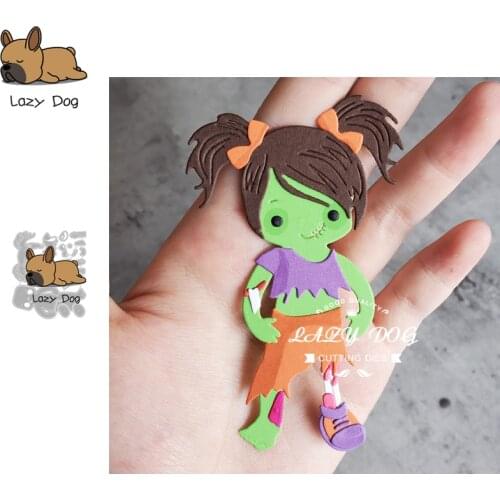 Halloween Girl Metal Cutting Dies Scrapbooking Stencil DIY Mold Knife Craft Embossing Die Cuts Card Making New Dies For 2020