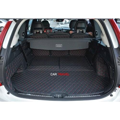 Good quality! Full set car trunk mats for Volvo XC90 7 seats 2020-2015 waterproof boot carpets cargo liner mats for XC90 2019