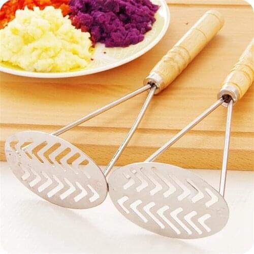2Pc Potato Masher Stainless Steel Potatoes Mud Pressure Mud Machine Fruit Crusher Vegetable Tools Kitchen Garlic Crusher Gadgets