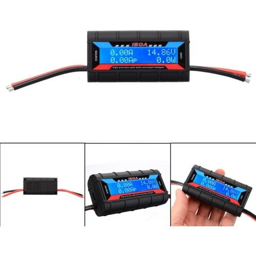 150A 60V Watt Meter Power Analyzer LCD Power Analyzer Backlight Blue LCD Electricity Monitor Volt Tester Solar Wind