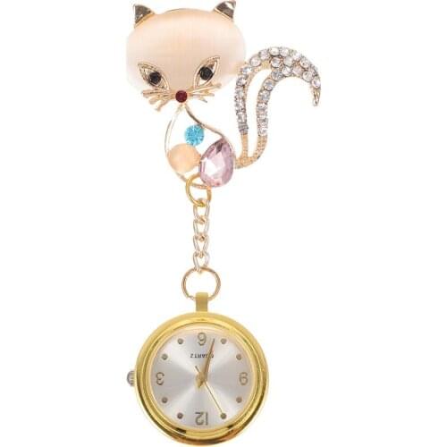 1pc Pocket Watch Elegant Golden Portable Medical Watch Hanging Watch Pocket Watch Nurse Watch for Nurse Hospital Doctor
