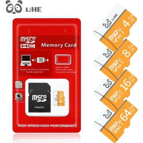 Microsd Memory Card 64GB U1 32GB 16GB 8GB 4B Micro Sd Card Class10 Flash Card High Speed Memory Microsd TF/SD Cards Adapter Gift