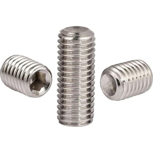 316 A4 Stainless steel Hex Hexagon Socket Allen Cup Point Grub Screw Set Bolt M3 M4 M5 M6 M8 M10