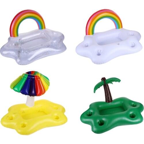 Inflatable Swimming Pool Float Beer Drink Holder Summer Outdoor Party Water Floating Beverage Bottle Tray Decoration