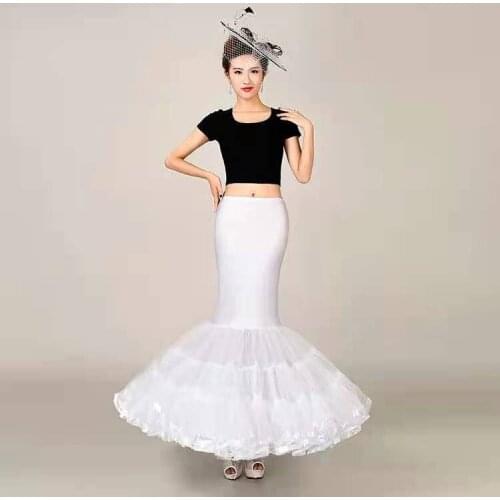 Mermaid Petticoat Elastic Wedding Gown Crinoline Trumpet High Quality General Size White Dress Accessory