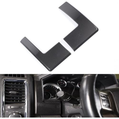 Car Dashboard Instrument Left and Right Side Decoration Bezel Trim Stickers For Dodge Ram 2010-2017 New ABS Auto Styling 4 Color