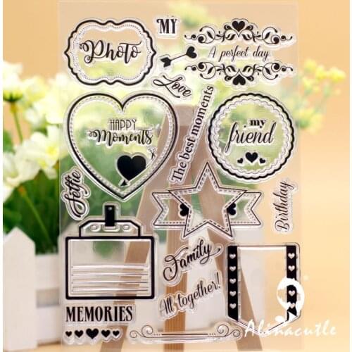 CLEAR STAMPS Die Cut Tags DIY Scrapbooking Card album paper craft rubber roller transparent silicon stamp AlinaCraft