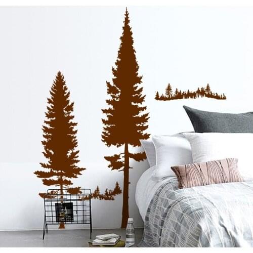 Nordic Forest Wall Stickers Bedroom Living Room Sofa Backdrop Wall Decoration Aesthetic Wallpaper Self Adhesive Large Tree Mural