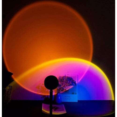 LED Sunset Lamp Projector Lamp The Original Trending Sunset Table Lamp Rainbow Yellow Orange Wall Bedroom Living Room Decoration