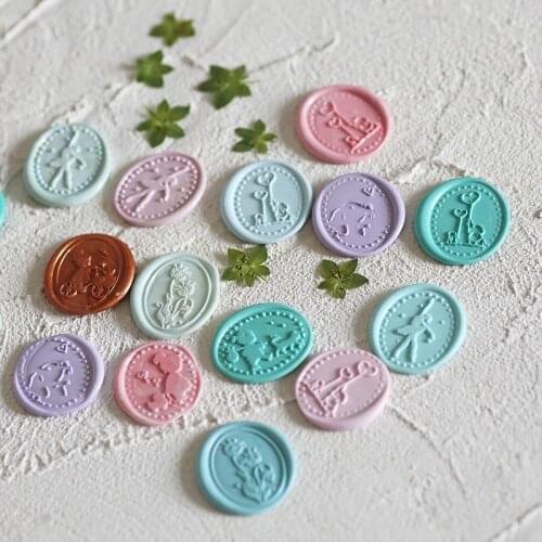 Fashion Ballerina Wax Seal Cute Childlike Fire Paint Seal Special-Shaped Oval Wax Stamp Hand Account Greeting Card Decoration