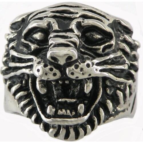 FANSSTEEL Stainless Steel Jewelry Leopard Panther Ring FSR07W23