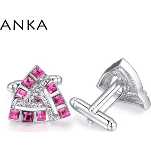 ANKA Brand Jewelry Korean Accessorie Cufflinks Mens Buttons Gift For Men To Us The Shirt Crystals from Austria 2020 #133256