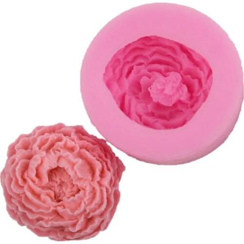 1 Piece 8.3 X 8.3 X 3.8cm Colorful 3D Flower Silicone Mold Cake Decoration Candy Mold Resin Soap Mold DIY Wax Mould